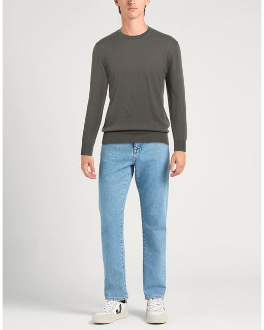 Altea Gray Military Sweater Cotton for men