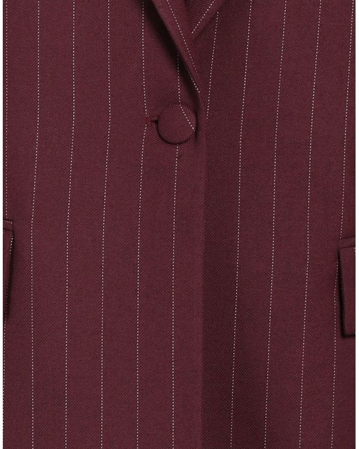 Cristinaeffe Purple Burgundy Blazer Polyester, Viscose, Elastane