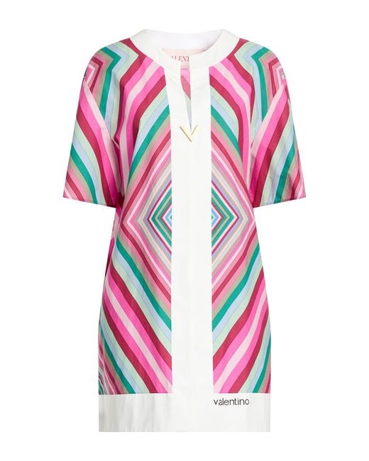 Valentino Garavani Pink Mini Dress Cotton