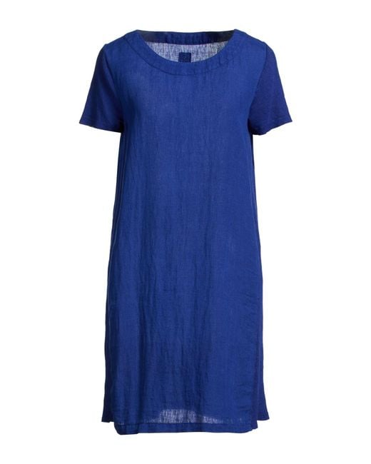 120% Lino Blue Mini Dress Linen