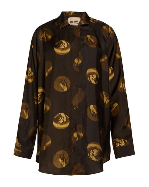 Uma Wang Black Dark Shirt Viscose, Cupro