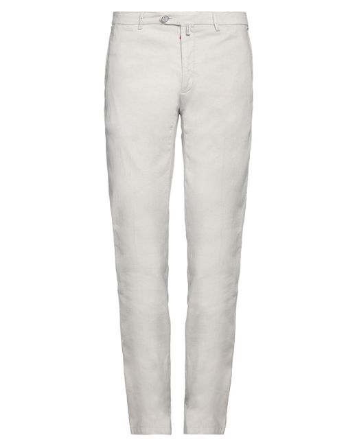 Kiton Gray Light Pants Linen, Cotton, Elastane for men
