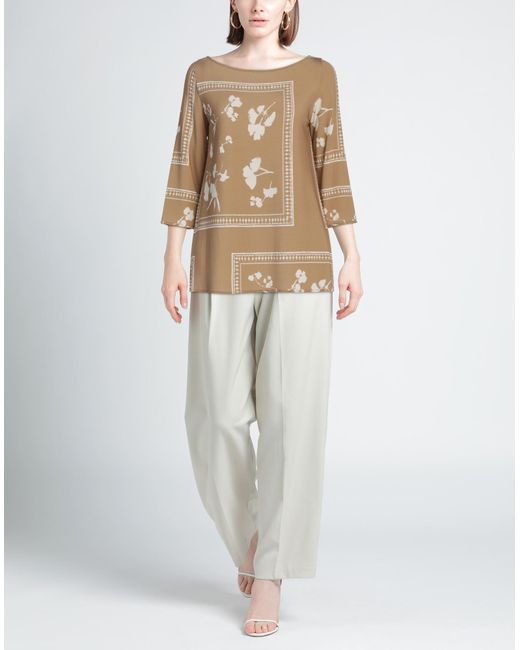 1 One Natural Camel Top Viscose, Elastane