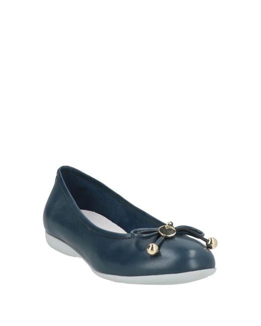 Stonefly Blue Ballet Flats Leather