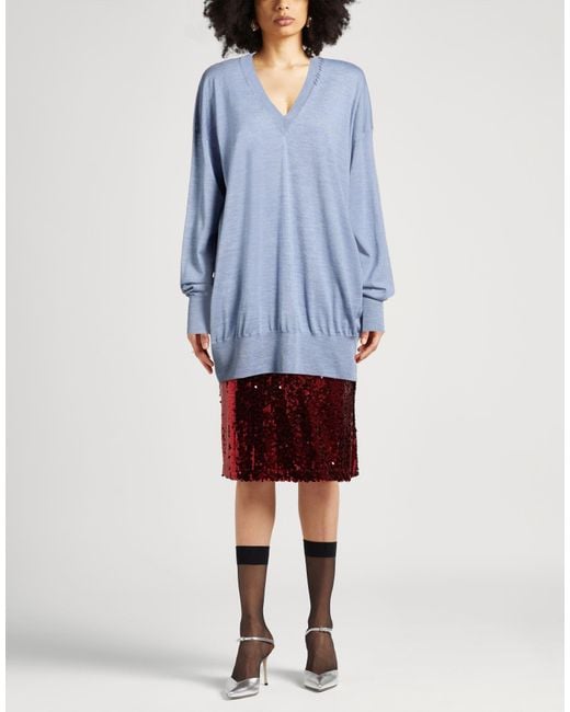 Marni Blue Light Sweater Virgin Wool, Silk