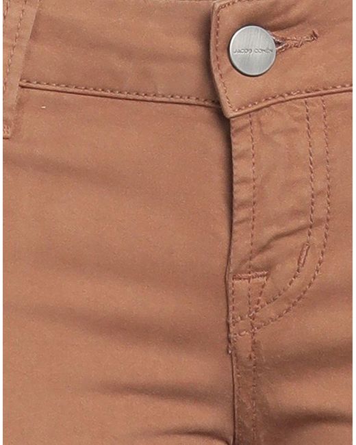 Jacob Cohen Brown Pants Cotton, Elastane