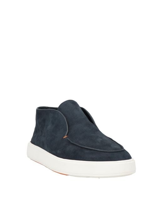 Santoni Blue Ankle Boots Leather for men