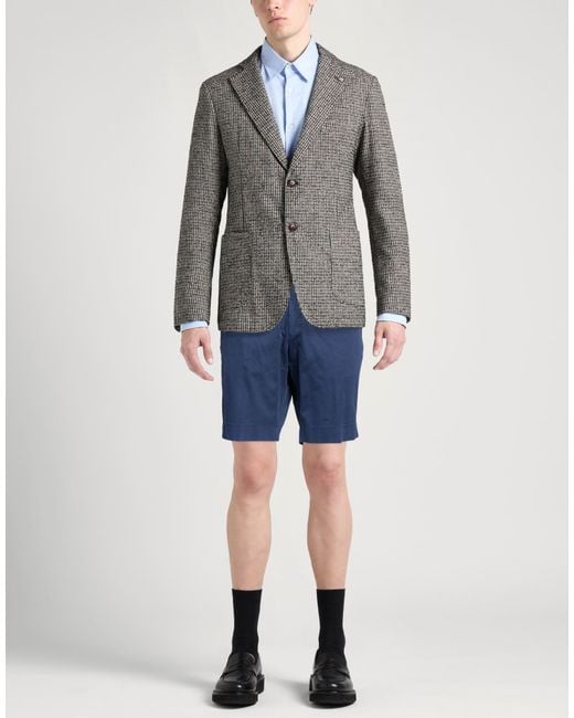 Fedeli Blue Shorts & Bermuda Shorts Cotton, Elastane for men