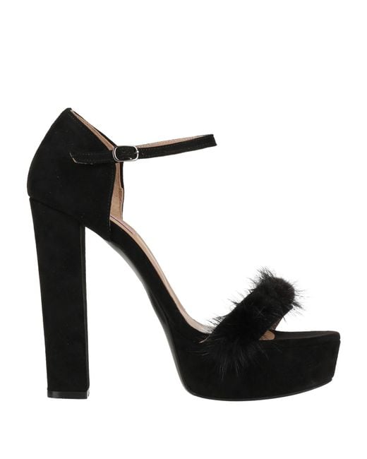 Tsakiris Mallas Black Sandals Synthetic Fibers
