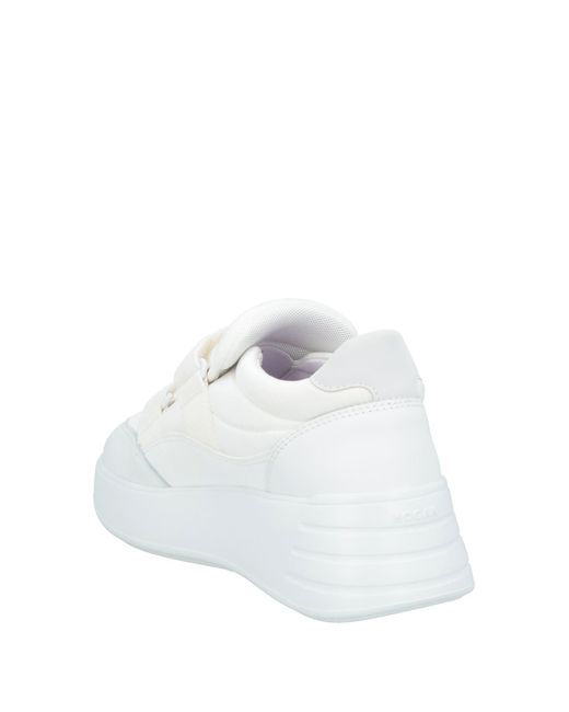 Hogan White Sneakers Textile Fibers, Leather