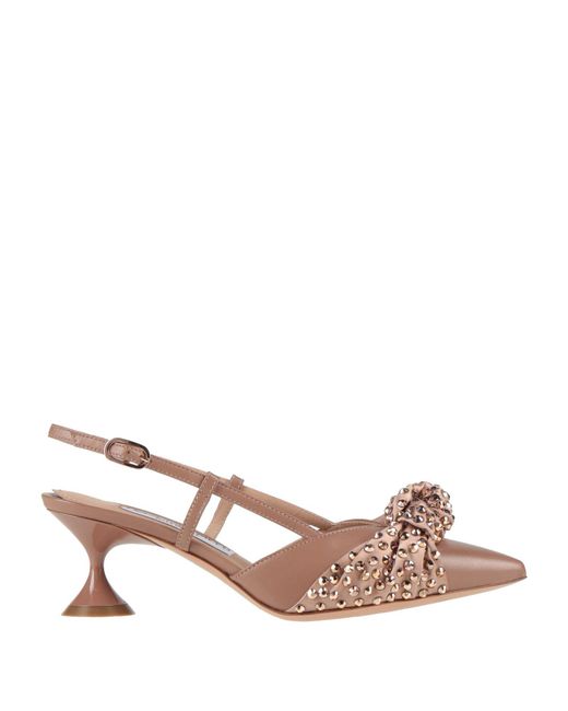 FRANCESCO SACCO Pink Blush Pumps Leather