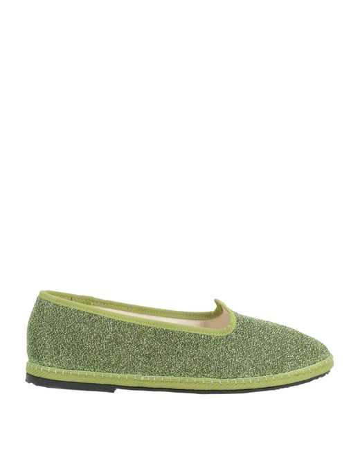 Oseree Green Loafers Textile Fibers