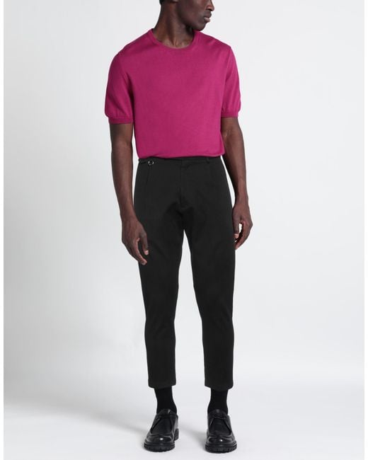 GOLDEN CRAFT 1957 Black Pants Cotton, Elastane for men
