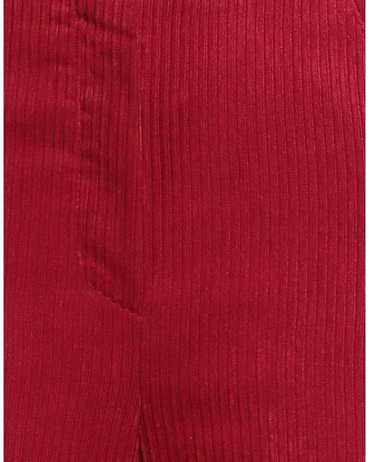 B.yu Red Brick Pants Polyester, Polyamide, Elastane