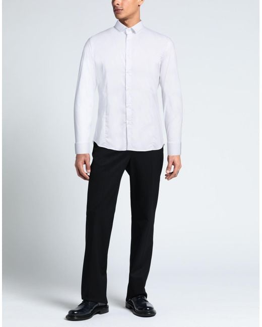 Daniele Alessandrini White Shirt Cotton, Polyamide, Elastane for men