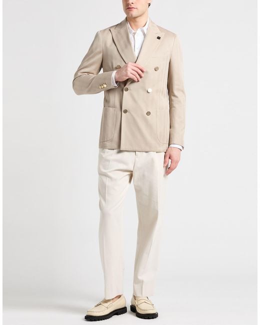 Lardini Natural Sand Blazer Cotton for men