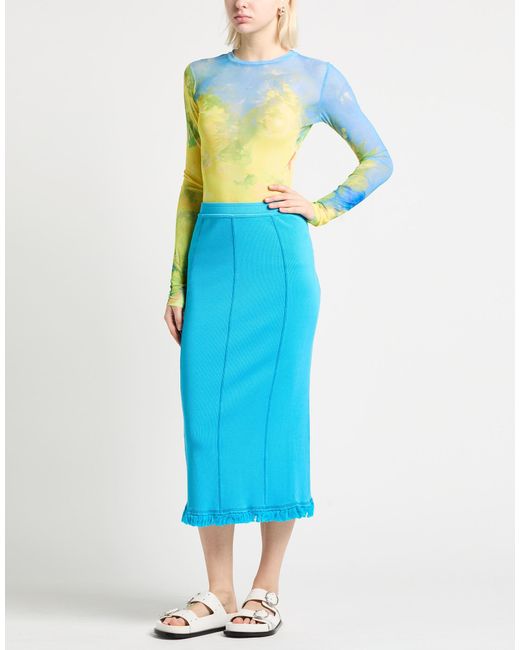 Acne Blue Midi Skirt