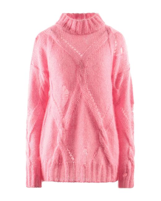 Erika Cavallini Semi Couture Pink Turtleneck