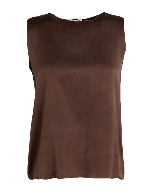 Shirt C-zero Brown Top Silk, Elastane