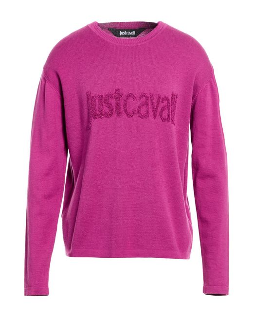 Just Cavalli Pink Sweater Cotton for men