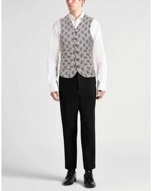 Messagerie Gray Patrizio Piscaglia Tailored Vest Recycled Cotton, Cotton, Polyester for men
