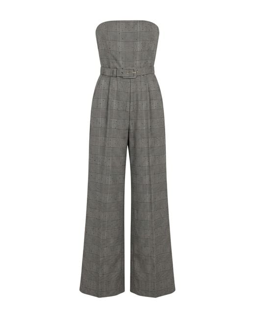 SIMONA CORSELLINI Gray Jumpsuit Polyester, Viscose, Elastane