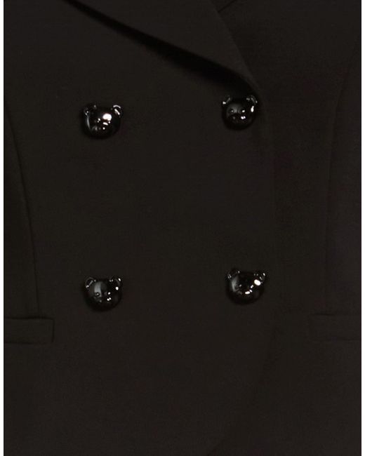 Moschino Black Blazer Polyester, Elastane