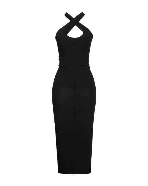 Coperni Black Midi Dress Viscose, Elastane