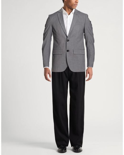 Liu Jo Gray Blazer Polyester, Viscose, Elastane for men