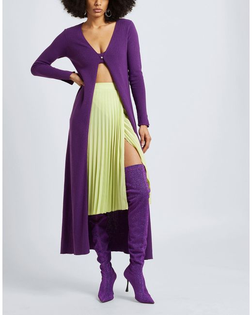 8 by YOOX Purple Knee Boots