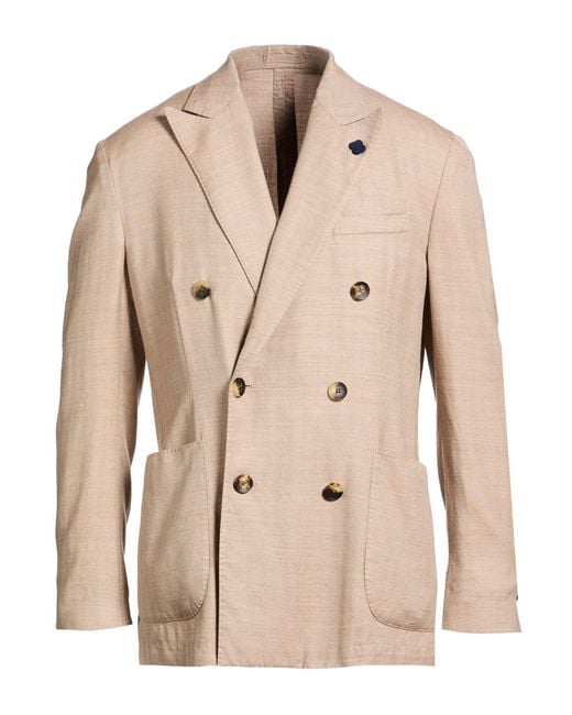 Lardini Natural Blazer Cashmere, Wool, Silk for men