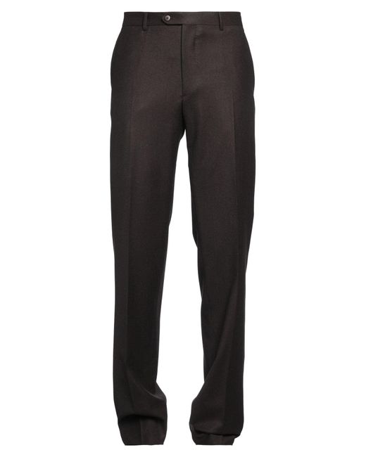 Luigi Bianchi Black Pants Virgin Wool for men