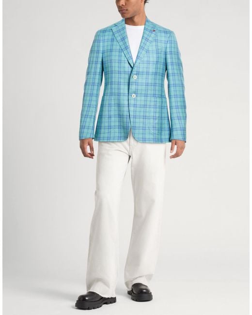Isaia Blue Blazers for men