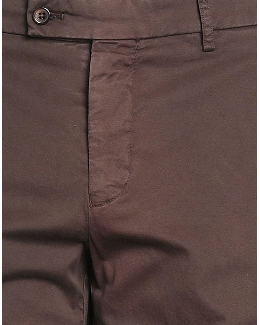 Berwich Brown Dark Pants Cotton, Elastane for men