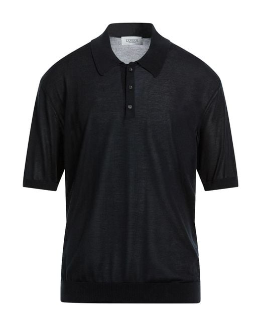 Laneus Black Polo Shirts for men