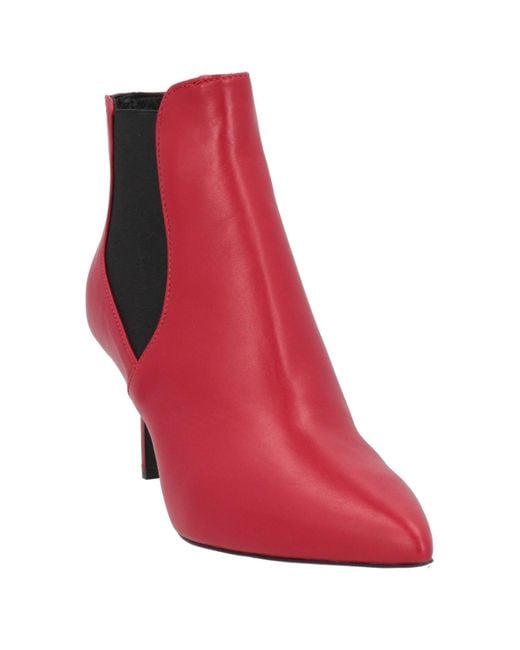 Islo Isabella Lorusso Red Ankle Boots Soft Leather