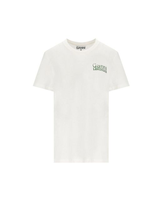 T-shirt Ganni en coloris White