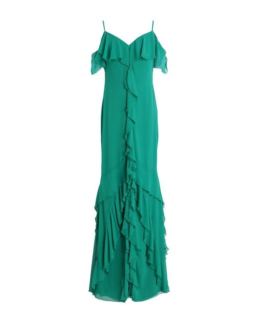 Vera Wang Green Maxi Dress Polyester