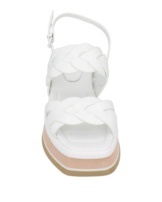 Jeannot White Sandals Leather