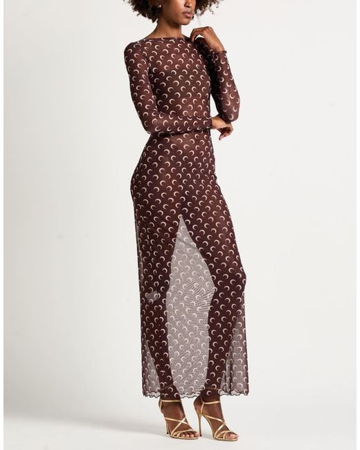 MARINE SERRE Purple Maxi Dress