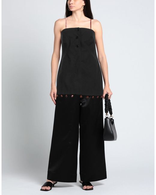 Ganni Black Top Organic Cotton