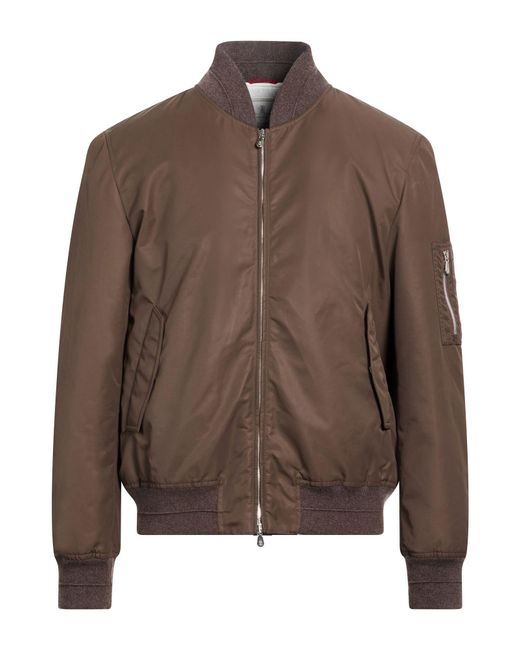 Brunello Cucinelli Brown Jacket Polyamide for men
