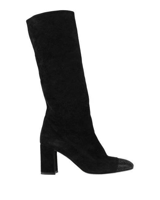 Rene Caovilla Black Boot Leather