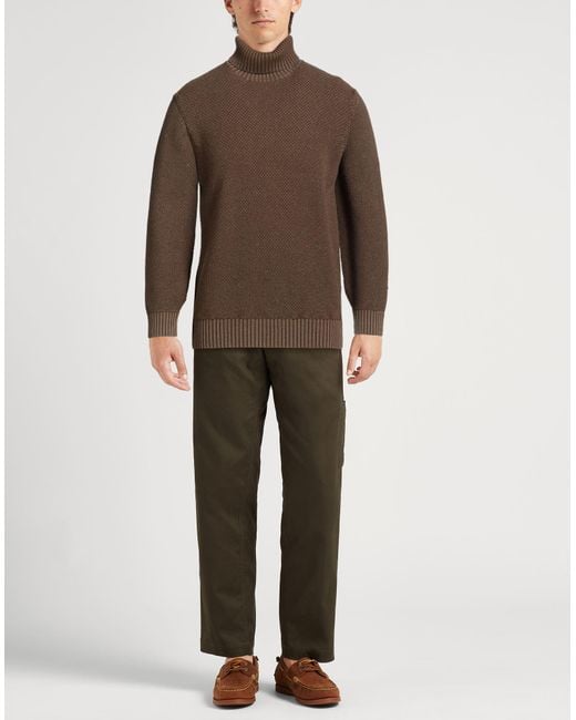 Circolo 1901 Brown Turtleneck Virgin Wool for men