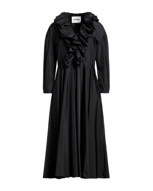 Jil Sander Black Midi Dress