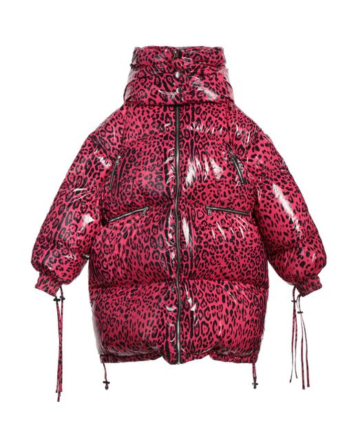 Dolce & Gabbana Red Fuchsia Puffer Polyurethane, Polyamide