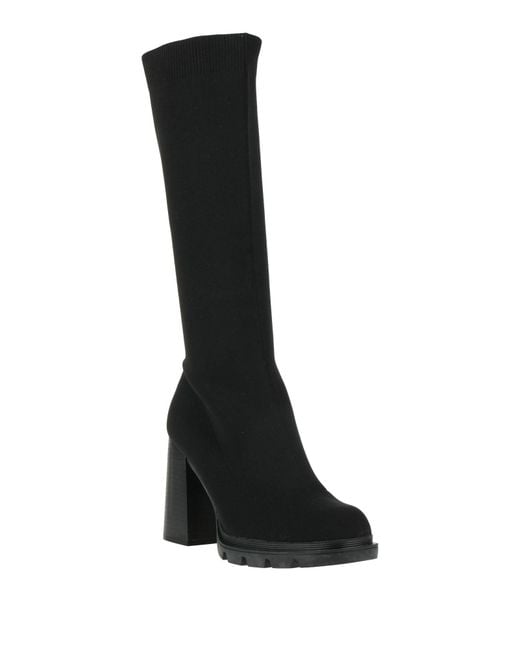 Gioseppo Black Boot Textile Fibers