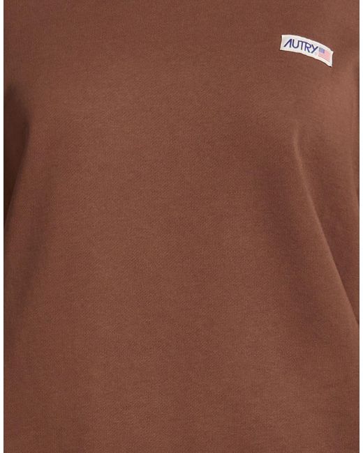 Autry Brown Sweatshirt Cotton, Elastane