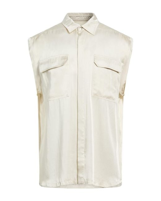 Rick Owens White Shirt Acetate, Viscose for men