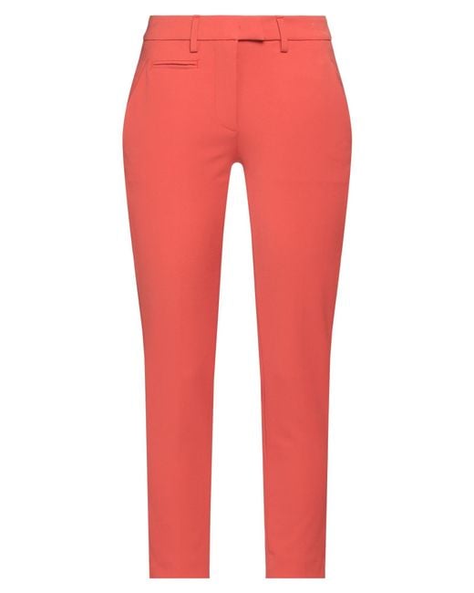 Dondup Red Pants Polyamide, Cotton, Elastane